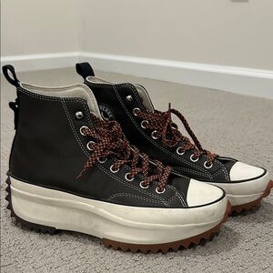 Converse Black and White Platform Sneakers